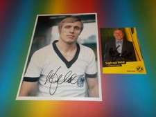 Sigfried Held DFB BVB signed autograph on 20x28 photo + postcard
