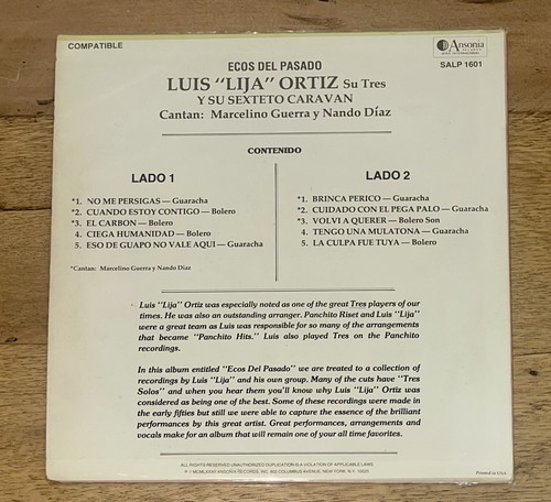 Luis Lija Ortiz Y Su Sexteto Caravan - No Me Persigas - Guaracha - Picture 2 of 4