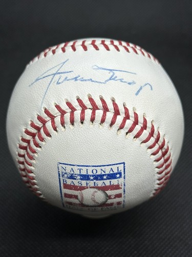 Willie Mays Signed Hall of Fame Logo Baseball SF Giants New York Mets JSA COA