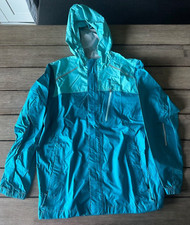 LL Bean Kids Trail Model Rain Jacket size XL 18 Classic Teal Blue