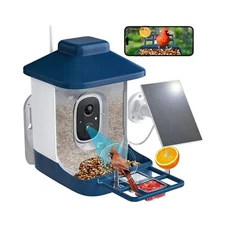 Bird Feeder with Camera, 1 Year Free AI Bird Feeders for Outdoors, Solar Powe...