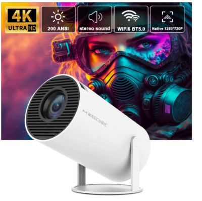 5G 4K Projector Smart HD LED WiFi Bluetooth HDMI USB Android Office Home Theater