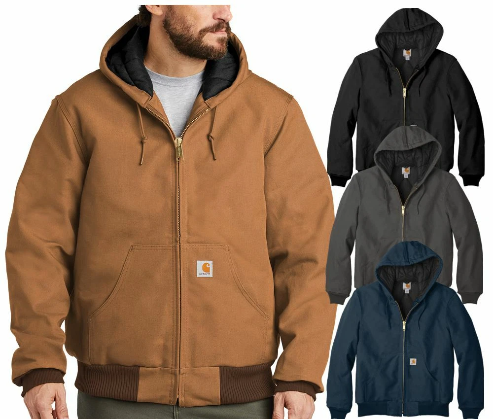Carhartt Quilted Flannel Lined Duck Active Jacket J140 *FREE SHIPPING* image 1
