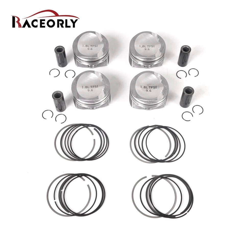 RACEORLY 4x Pistons Rings 82.5mm Φ23mm For VW Passat AUDI A4 A5 TT 1.8T CDA CJS Foto 4 de 4