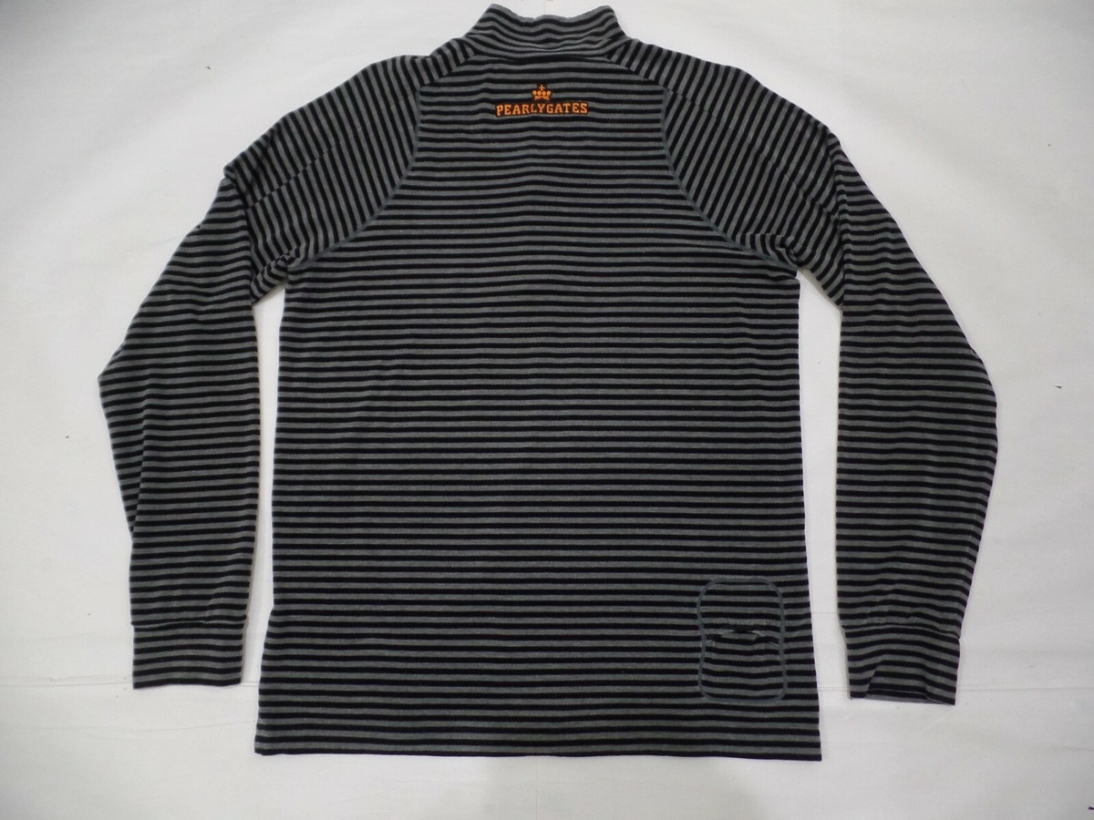ウエア PEARLY GATES - rasseruno MEN'S Pearly Gates 1/4 ZIP Long Sleeve Sweat Shirt sz 6 (M