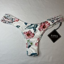 Women  s Size Small U.S. 4 Zaful Floral Braided Ladder Cut Bikini Bottom NWT
