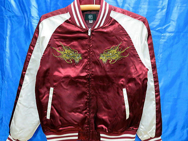JAPANESE SUKAJAN Jacket dragon EMBROIDERY Red OBORO JACKET
