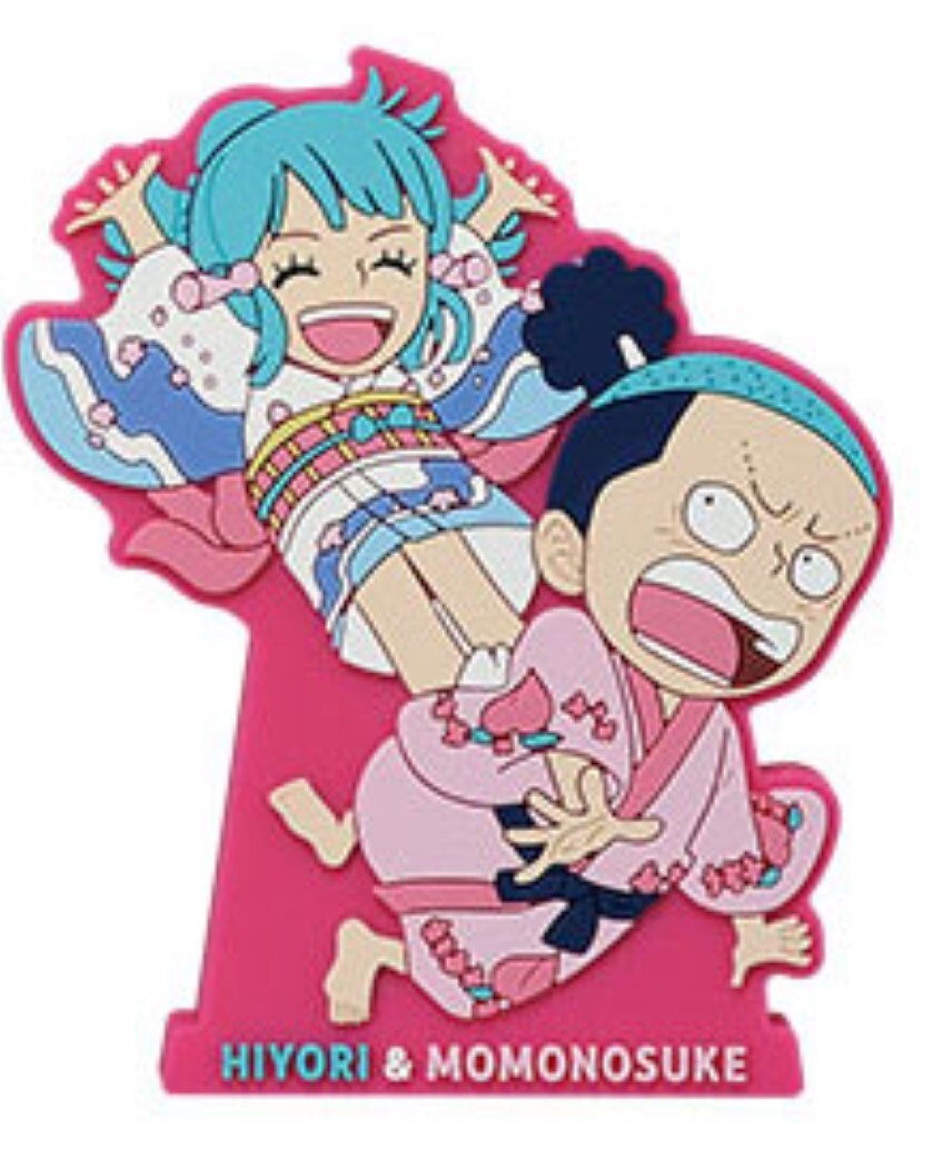 ONE PIECE mini Rubber Stand IKES#2 Momonosuke & Hiyori 2023