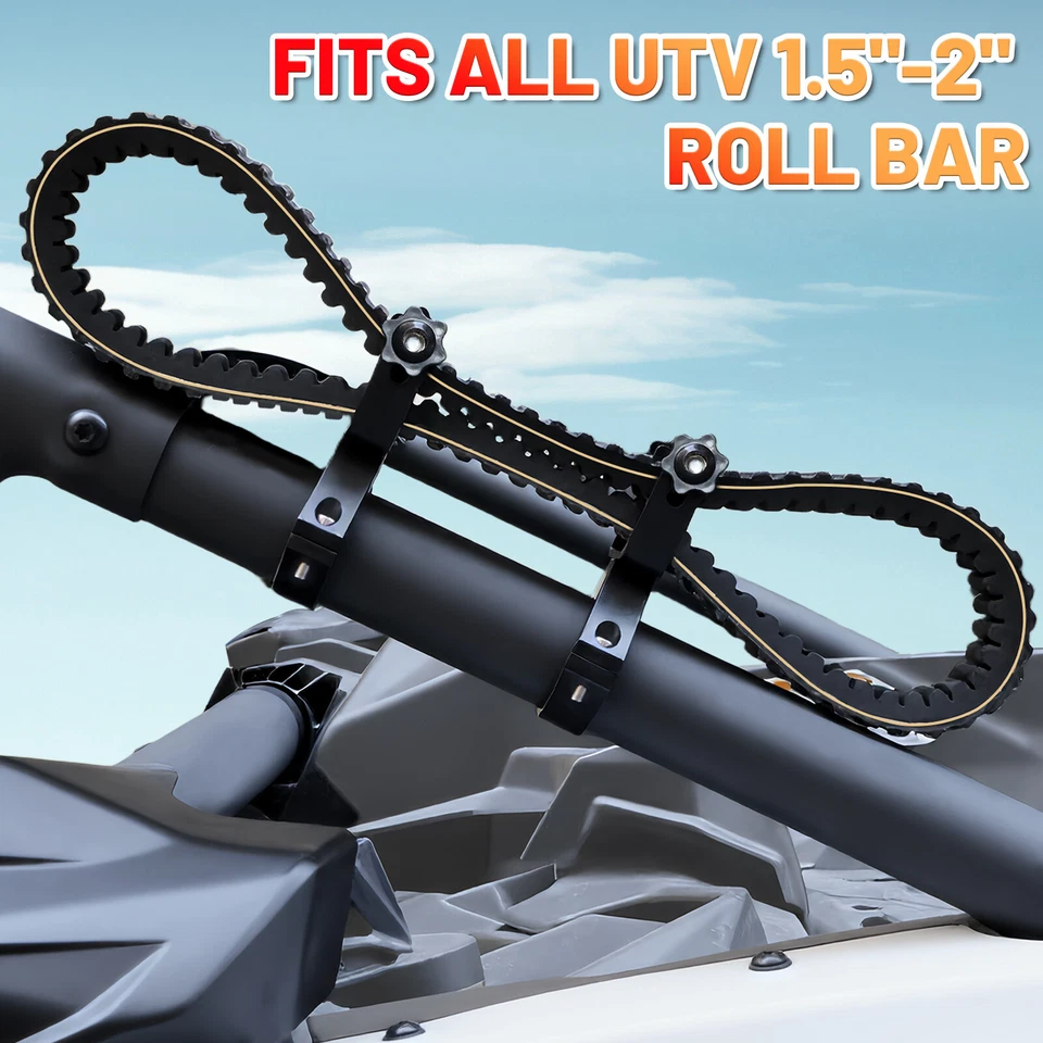 2x Soporte de correa de transmisión UTV para Polaris RZR Can Am Teryx Mule 1,5-2" barra antivuelco Foto 3 de 4