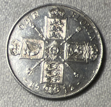 1912 Great Britain Florin Two Shillings George V Silver Coin 0.925 Fine