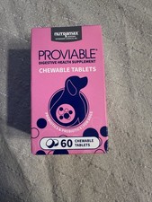 Proviable Digestive Health Supplement for Dogs - 60 Chewable Tablets exp 12/2027