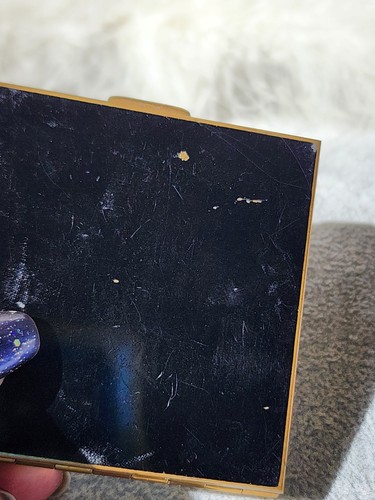 ๐ Vintage Volupte Art Deco style Powder case Jeweled Mirrored Compact - Picture 15 of 17