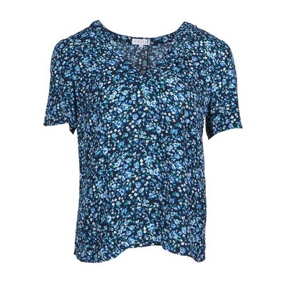 Claudie Pierlot Damen Bluse Mehrfarbig V-Ausschnitt Blumen Gr. 36 S UK 8 72B1E19