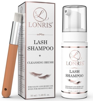 2 in 1 Eyelash Extension Shampoo & Mascara Remover/Eyelid Foaming Cleanser/Ex...