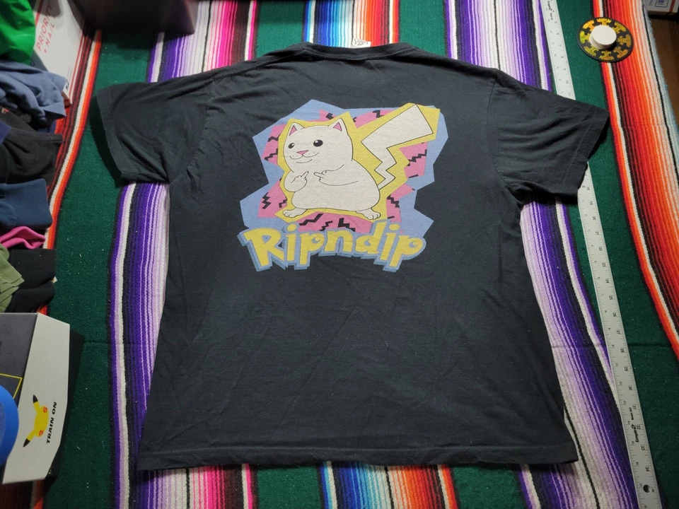 Ripndip Pokemon Pikachu Spoof Parody T-Shirt Size Large - Image 4 of 4