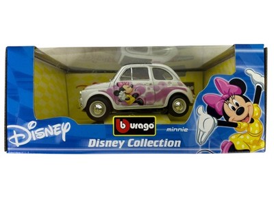   Burago Disney Collection Minnie Mouse Fiat 500 1/18 White AH  