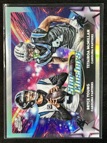 2025 Topps Cosmic Chrome-Star Clusters-Bryce Young-Tetairoa McMillan-Panthers