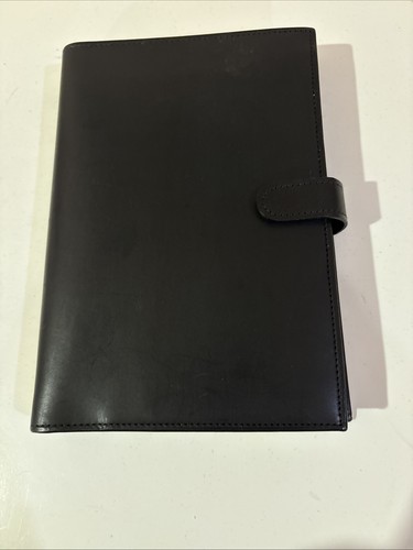 VINTAGE COACH BLACK LEATHER ADRESS BOOK,PLANNING DIARY ,NOTE PAD 1997 NEVER USED