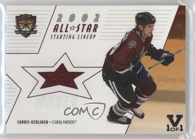 2002-03 ITG Be A Player Memorabilia Vault Silver 1/1 Sandis Ozolinsh #AS-09 2a8
