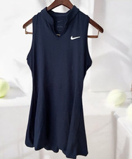 NWT Nike Court Dri-FIT Victory Sleeveless Tennis Dress Womens M Navy DV3490-419