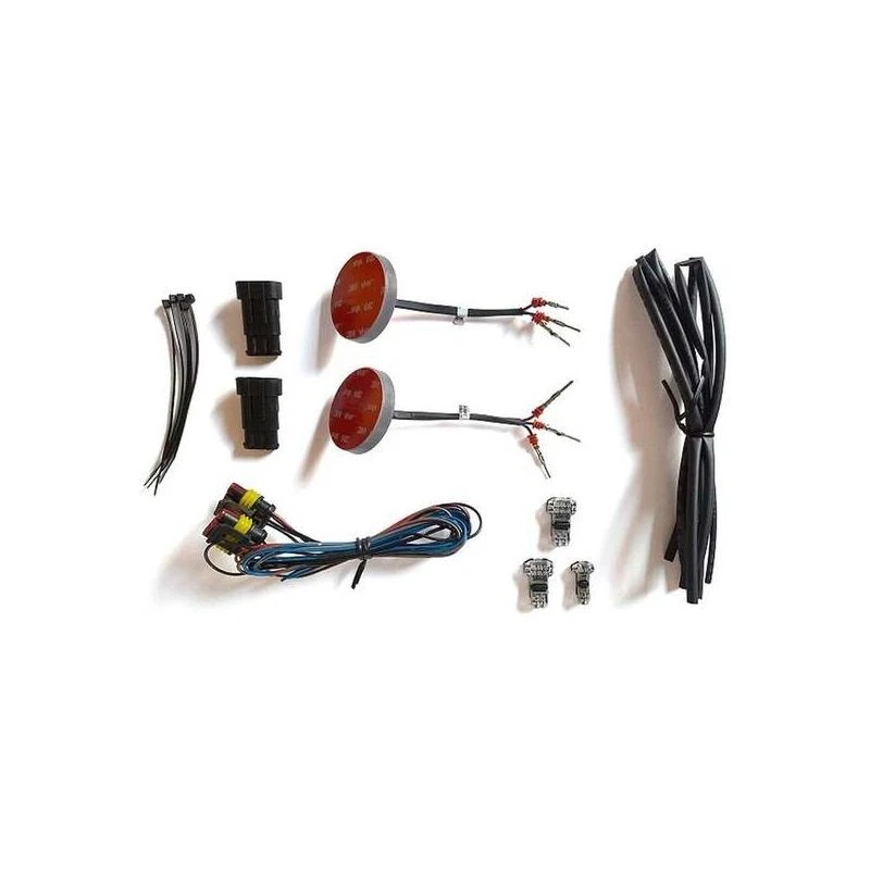 kit leds logo LED YAMAHA clignotants + feux de jour DRL diurne 50mm - Photo 1/3