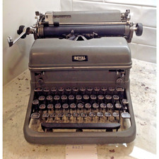 Typewriter royal 1940s Black Vintage Glass Covered Key thumbnail