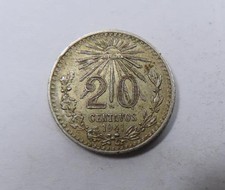 WWII Mexico Silver 20 Centavos 1941 Eagle with Snake in Beak Nice SCARCE