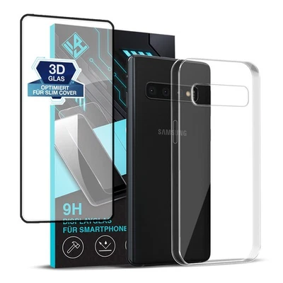 LBH TEC-EXPERT Handyhülle für Samsung Galaxy S10 S10+ Plus 9H Displayglas Schutzhülle Handy Top