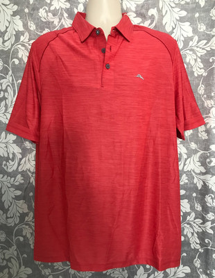 Tommy Bahama Big & Tall Palm Coast Pro Golf Polo Men's Size LT Paramour Red $128
