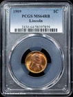 1909 1C Lincoln Wheat Cent PCGS MS 64 RB | Uncirculated UNC