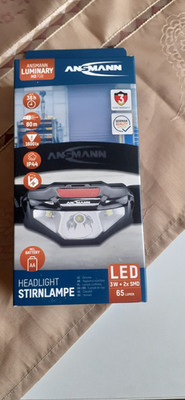 ANSMANN LED Stirnlampe HD70B 2 Stück, Spritzwasserschutz - NEU