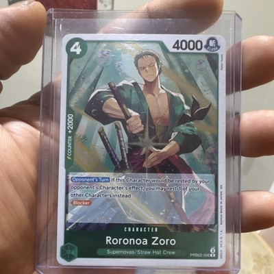 One Piece Roronoa Zoro Character Card PRB02-006 Blocker Premium Booster Vol.2