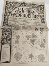 Altes Tagebuch Stickerei 1953 Le Journal des Brodeuses Motiv Tischdecke Vintage