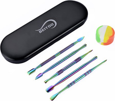 6-Pieces Wax Carving Tool Set Rainbow Stainless Steel Collecting Accessories wit