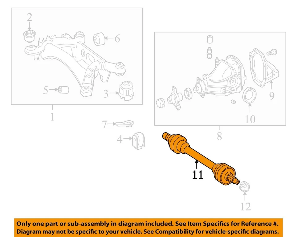 Mercedes-Benz E250 2015-2016 eje eje conductor delantero CV C/V M50VG Foto 3 de 4