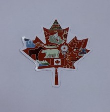 Canada Maple Leaf Sticker Travel City Bear Tour Art Decal Vinyl Souvenir Tc9