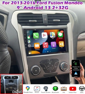 9'' CarPlay For Ford Fusion 2013-2016 Android 13 Car Stereo Radio GPS Head Unit