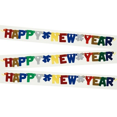 Unique party decoration Deluxe Happy New Year Banner, 4 ft, Multicolor