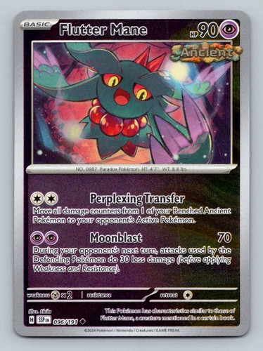 Pokemon Flutter Mane SV08: Surging Sparks 096/191 Near Mint NM Reverse Holo - Picture 1 of 2