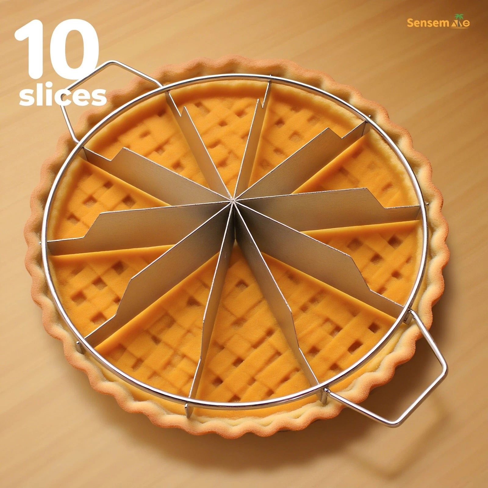 Stainless Steel Cake Cutter Slicer10 Slice Pastry Pizza Pie Divider