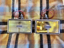 Vintage Pair Carello Jod 435 444 Fog Lights In Chrome Yellow Made In Italy Vintage Pair Carello Jod 435 444 Fog Lights In Chrome Yellow Made In Italy