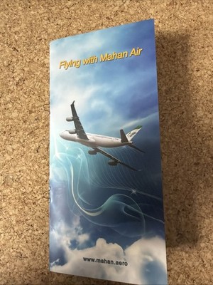 Mahan Air Iran Brochure c.2015 A340 747 A300 A310 Fleet Route Map
