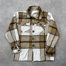 Vintage Flannel Shirt Men's XS Vintage Plaid Checkered Shacket Oversized Shacket