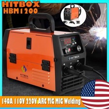 3 in 1 MIG Welder Inverter Gasless 140A 110V 220V ARC TIG MIG Welding Machine US