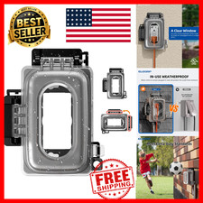 Weatherproof GFCI Outlet In-Use Cover 1-Gang Horizontal Vertical Mount Clear