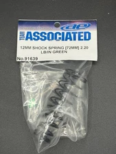 Team Associated 91639 72mm 2.22lb 12mm Green Shock Spring (2 Ct)