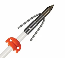 AMS Bowfishing A204-WHT Chaos XL Barb Fiberglass Arrow with Safety Slide (White)