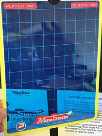 Minestorm Vectrex Original Overlay Manual And Insert