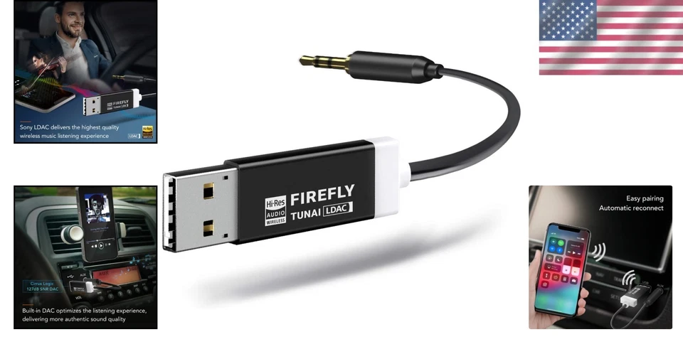 Wireless Audio Bluetooth Adapter for Car/Home Stereo Systems - Image 2 of 4