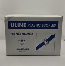 ULINE S-257 Plastic Buckles For Poly Strapping - Qty 1,000 New Packing Shipping